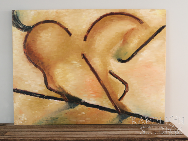 Large abstract painting of a horse by Kamelion Studios