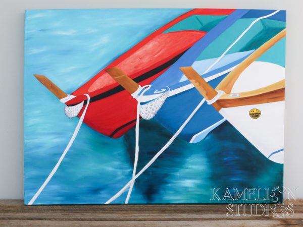Three wooden fishing boats by Kamelion Studios