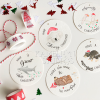 Set of 5 Hand Illustrated Christmas Gift Tags by Kamelion Studios