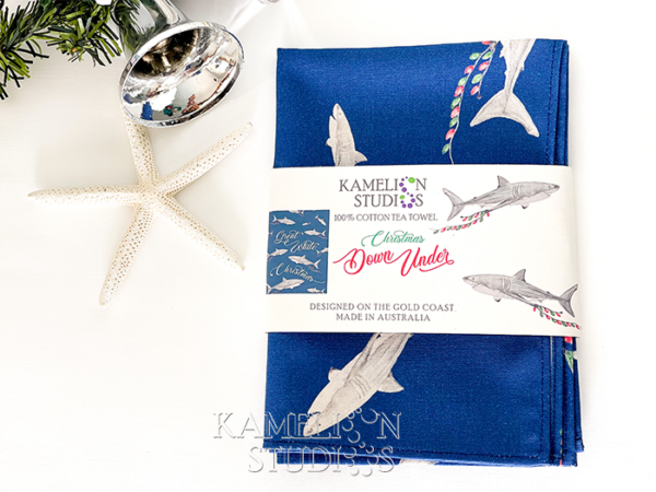 Christmas Tea Towel - Great White Christmas