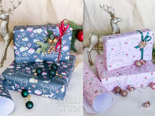 Wrapping Paper - Set of three Christmas Designs - Image 4