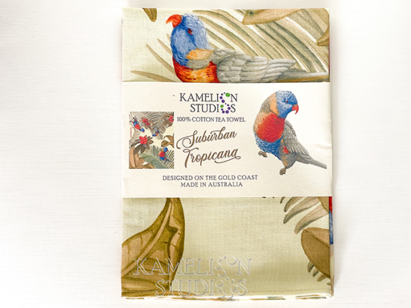 Suburban Tropicana - Lorikeet Tea Towel - Image 2