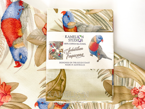 Suburban Tropicana - Lorikeet Tea Towel