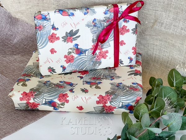 Wrapping Paper Sheet - Lorikeets - Image 2