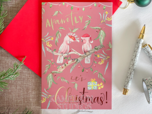 Aparrotly its Christmas card design by Kamelion Studios