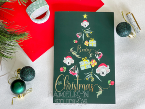 Beary Christmas Koala Card by Kamelion Studios