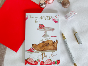 Wombat and Pavlova Christmas Card by Kamelion Studios