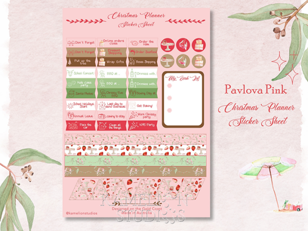 Planner Sticker Sheet - Pavlova Pink
